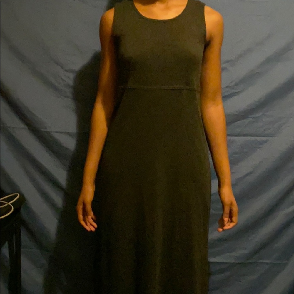 Cute Grey Ankle Length Sleeveless Stretchy Dress